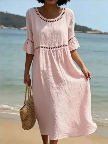 Elenora - Long Dress with a Flat Stomach Effect