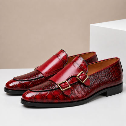 Finley Embossed Leather Loafers