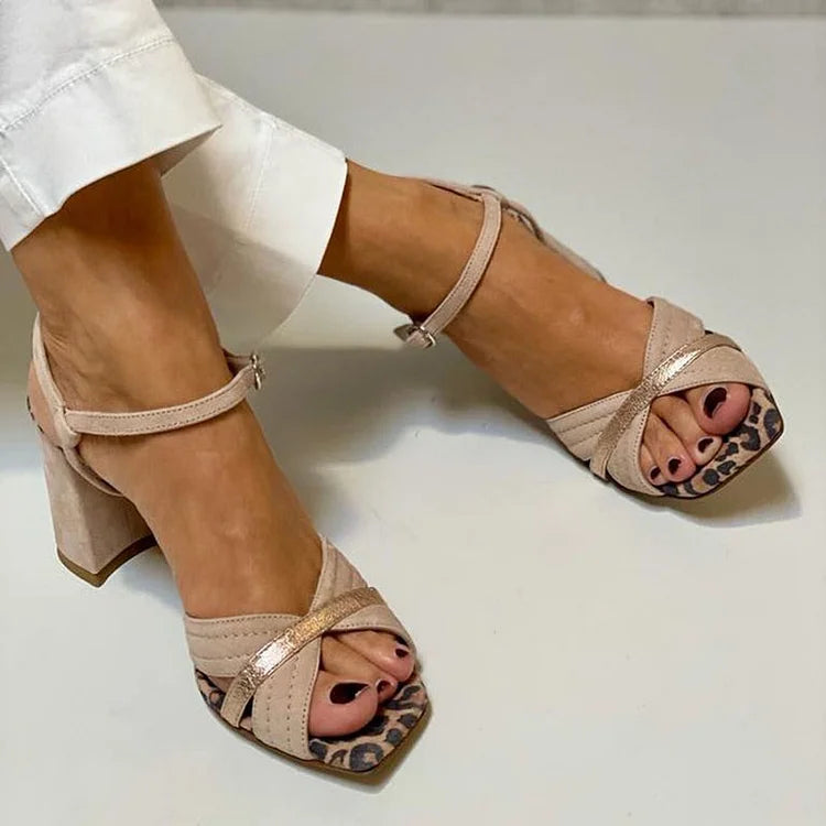 Eloria Cross-Band Heel Sandals