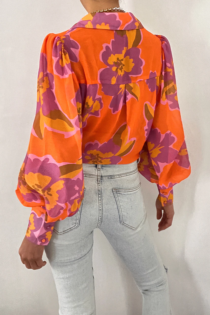 Elowira Orchid Print Blouse