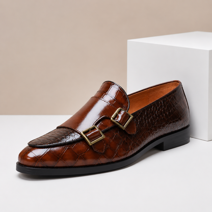 Finley Embossed Leather Loafers