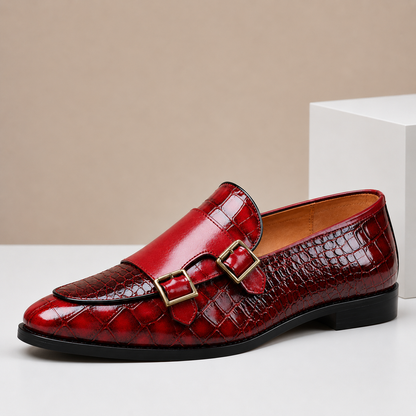 Finley Embossed Leather Loafers