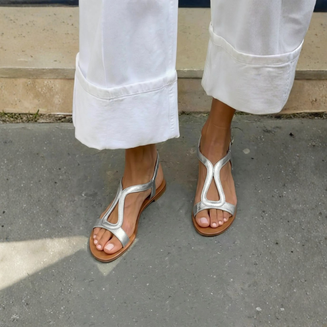 Comfortable Golden Summer Sandals for Women
