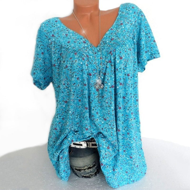 Liora Printed V-Neck Summer Top