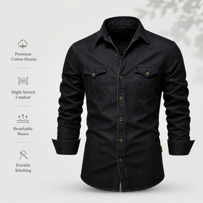 Flynn Tailored Denim Shirt