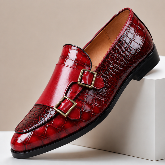 Finley Embossed Leather Loafers