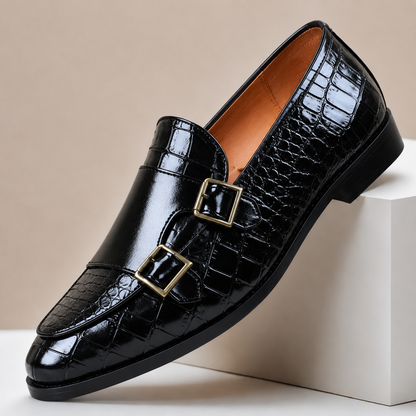 Finley Embossed Leather Loafers