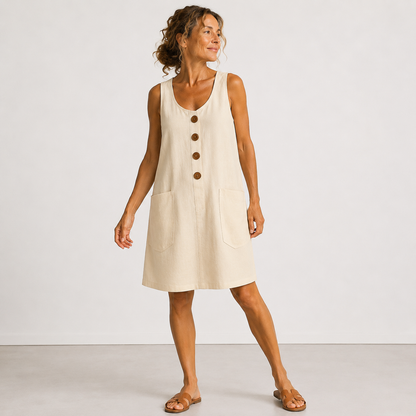 Maud - Cotton and Linen Dress
