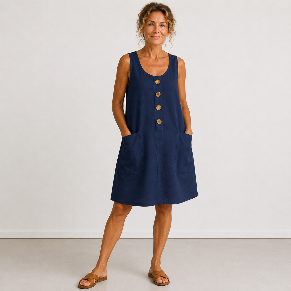Maud - Cotton and Linen Dress