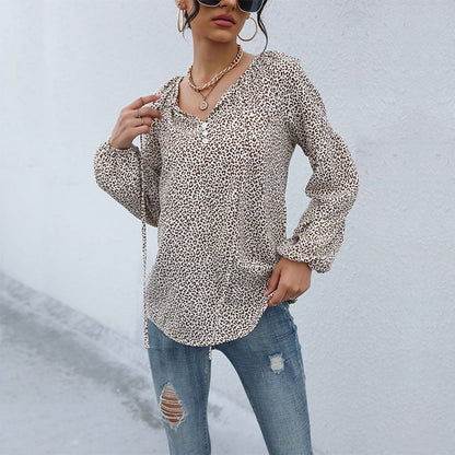 Veloura – Wild Grace Leopard Blouse