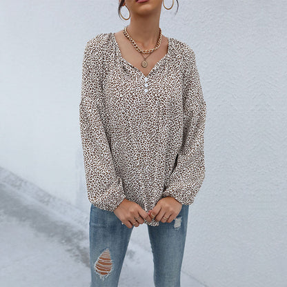 Veloura – Wild Grace Leopard Blouse