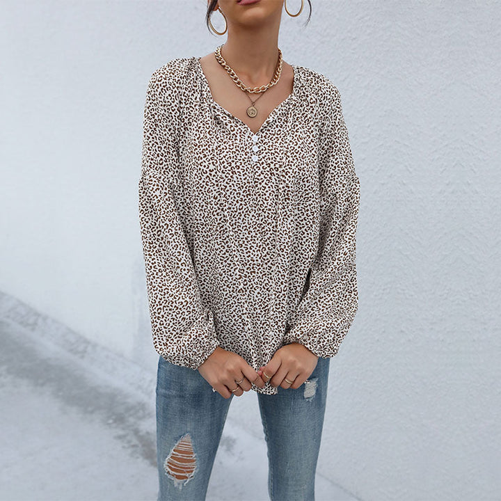 Veloura – Wild Grace Leopard Blouse
