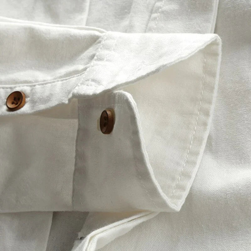 Bram Stand-Collar Cotton Shirt