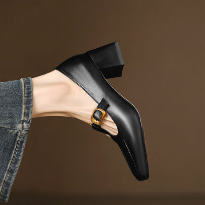 Viera Genuine Leather Heels