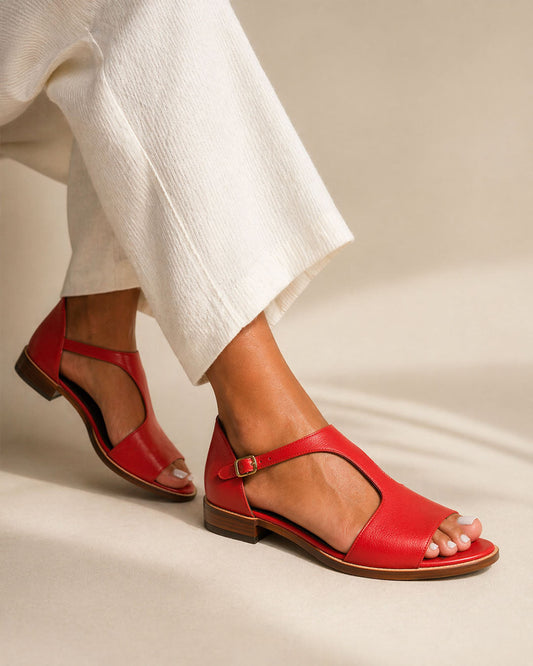 Freya Cushioned Leather Sandals