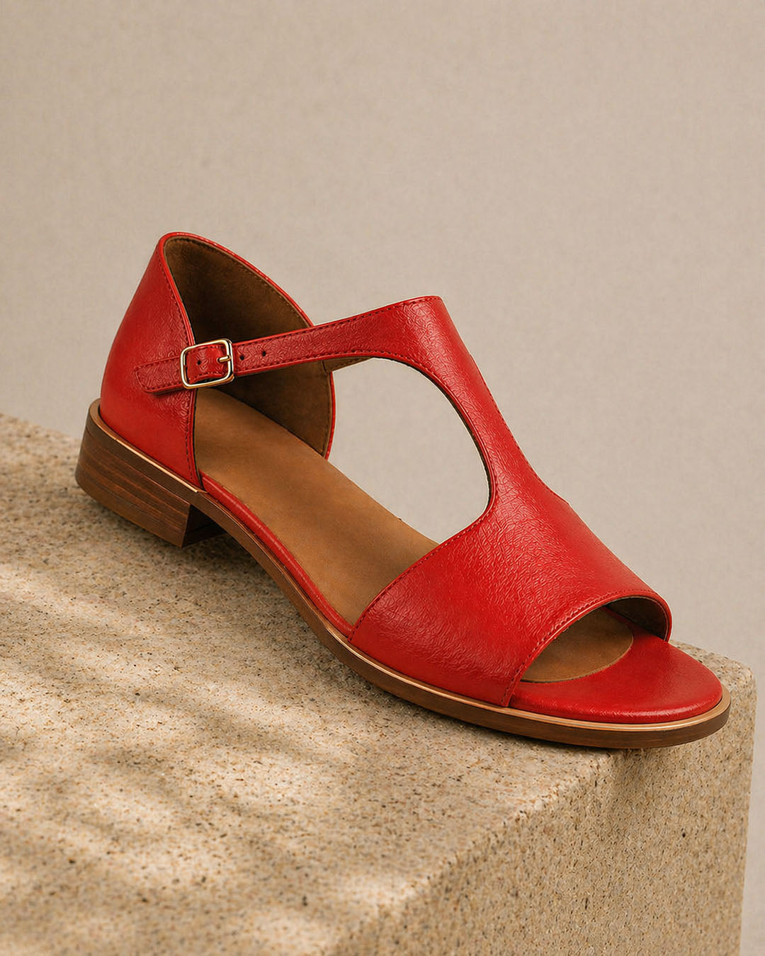 Freya Cushioned Leather Sandals