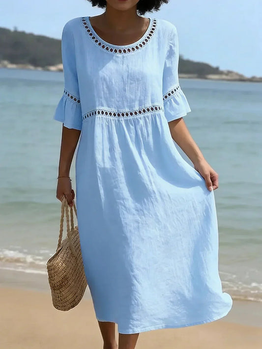 Elenora - Long Dress with a Flat Stomach Effect