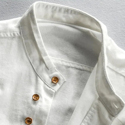 Bram Stand-Collar Cotton Shirt