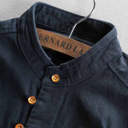 Bram Stand-Collar Cotton Shirt