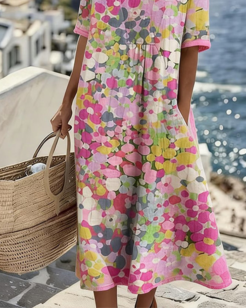 Chérie | Midi Floral Dress, Loose and Light