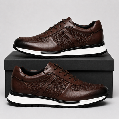 DAVID MILLER LEATHER SNEAKERS