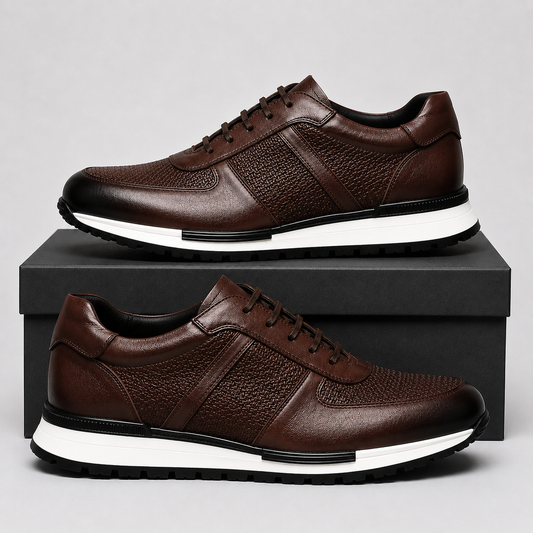 DAVID MILLER LEATHER SNEAKERS