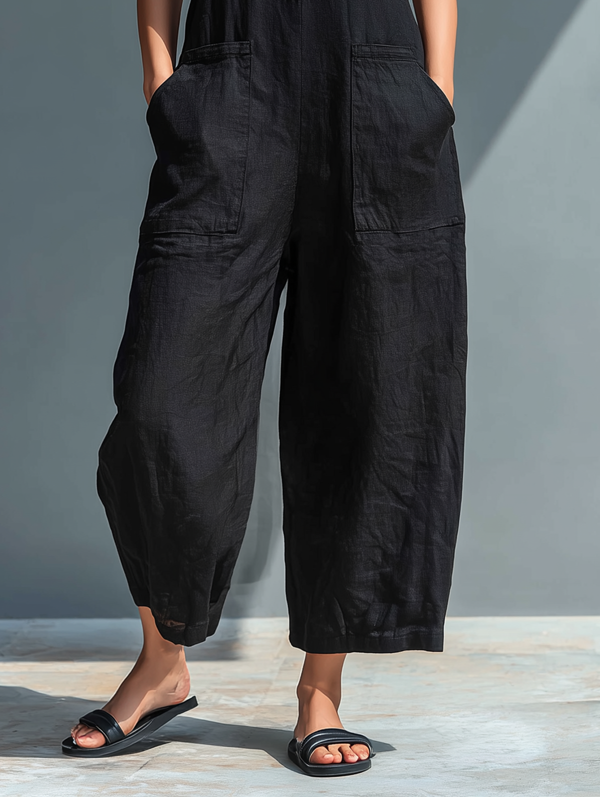 Sleeveless Linen Jumpsuit