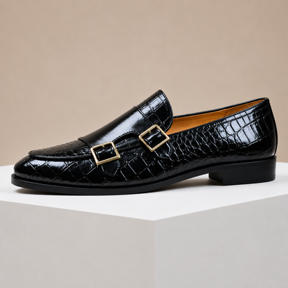 Finley Embossed Leather Loafers