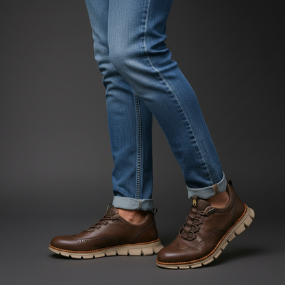 Camden Brogue Leather Trainer