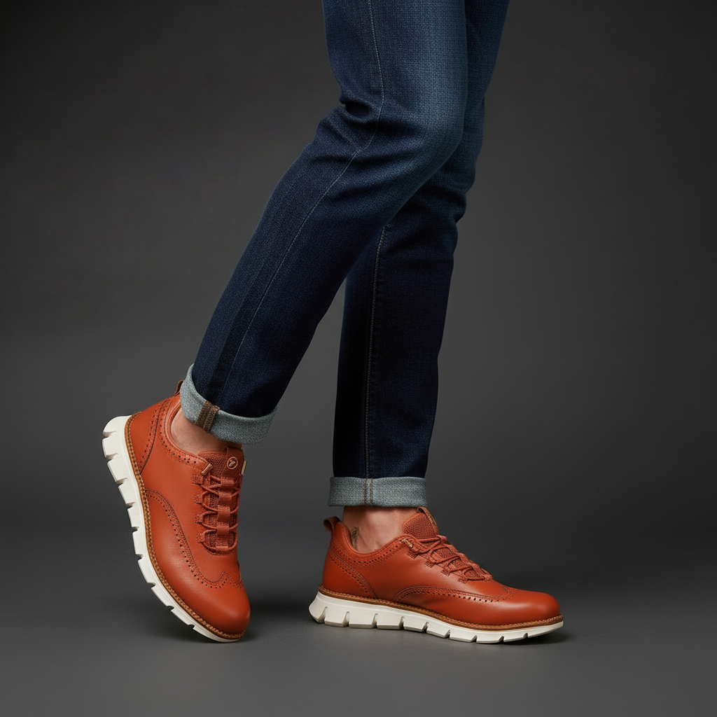 Camden Brogue Leather Trainer
