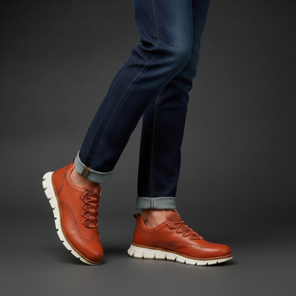 Camden Brogue Leather Trainer