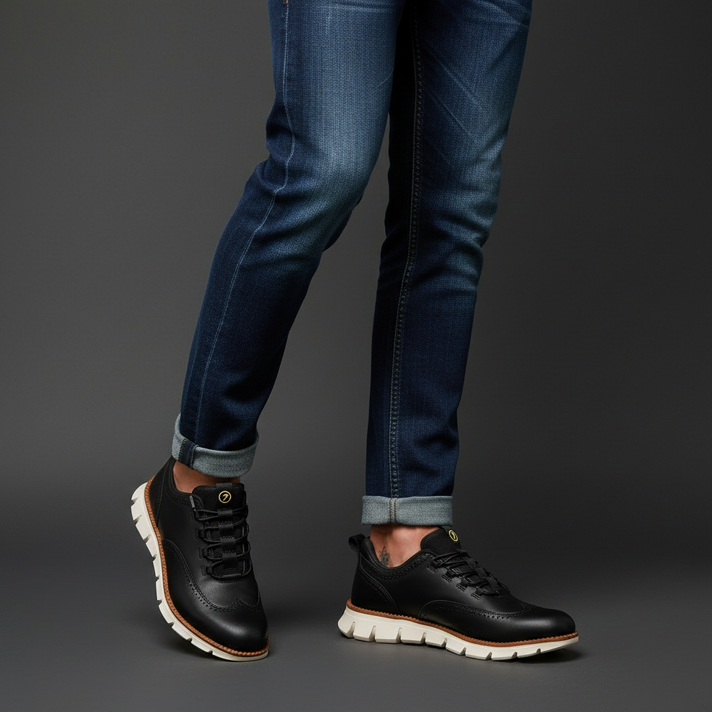 Camden Brogue Leather Trainer