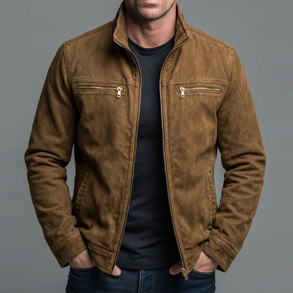 Leblanc™ | Vintage Cotton Jacket with Zipper Closure