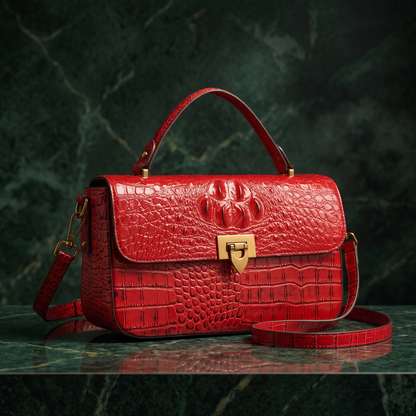 Nova Croc-Effect Handbag