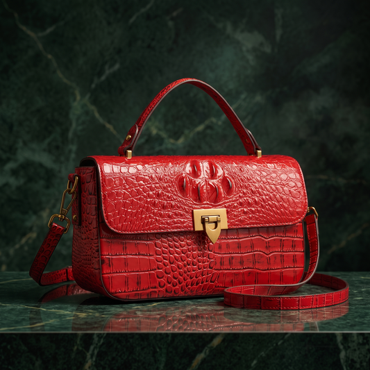 Nova Croc-Effect Handbag