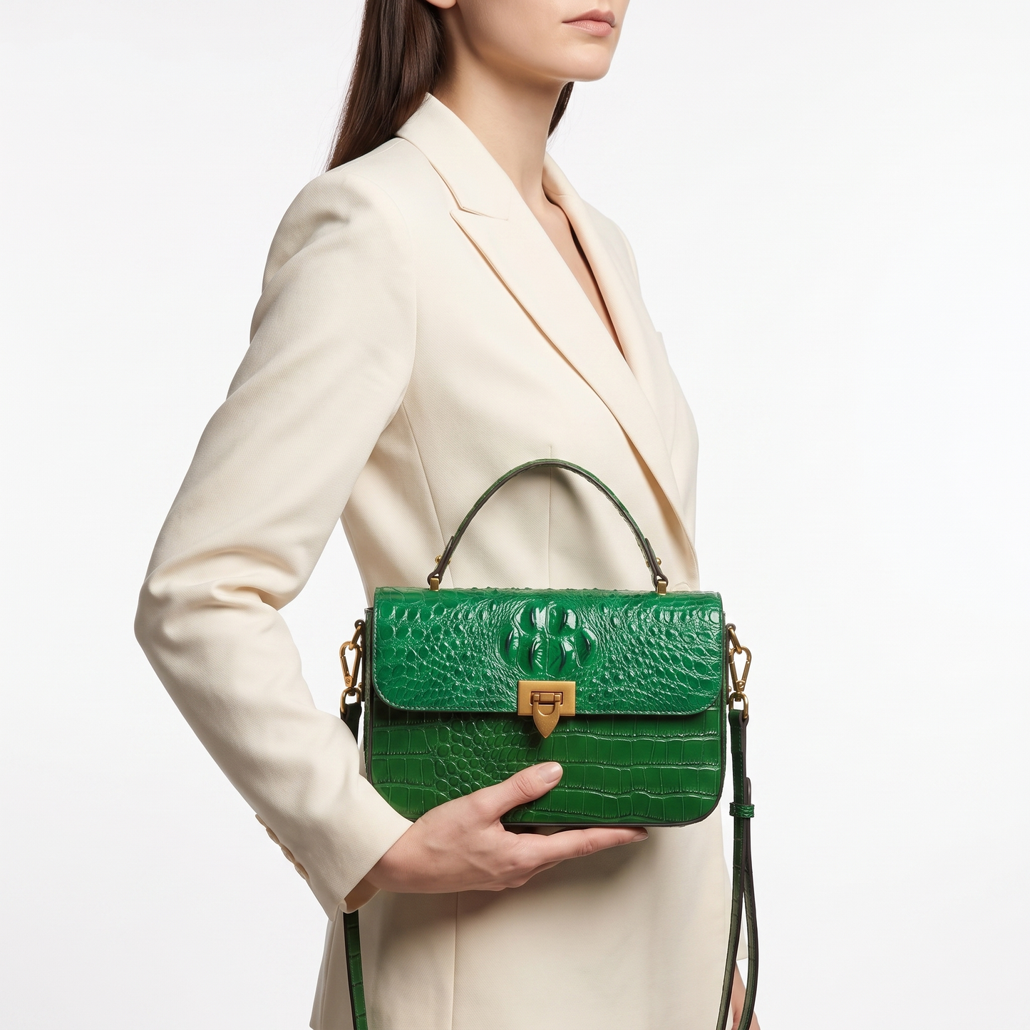 Nova Croc-Effect Handbag