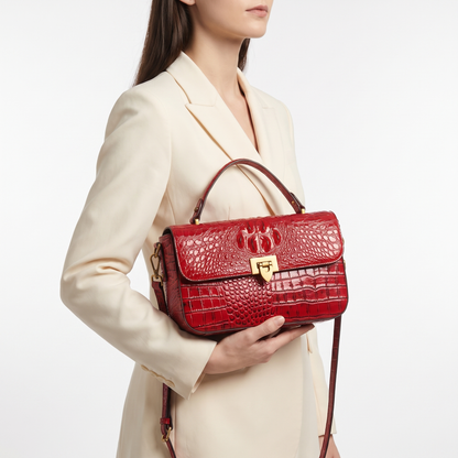 Nova Croc-Effect Handbag