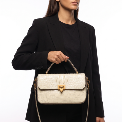 Nova Croc-Effect Handbag