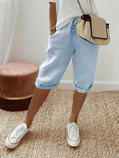 Mavrelle | Cotton and Linen Shorts for Women