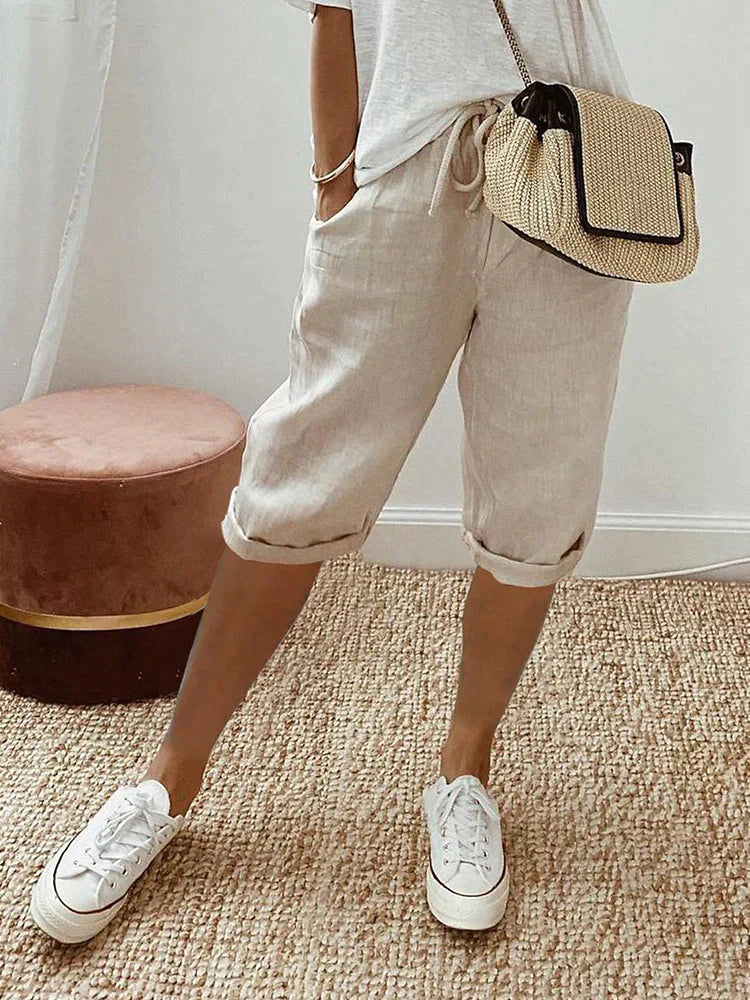 Mavrelle | Cotton and Linen Shorts for Women