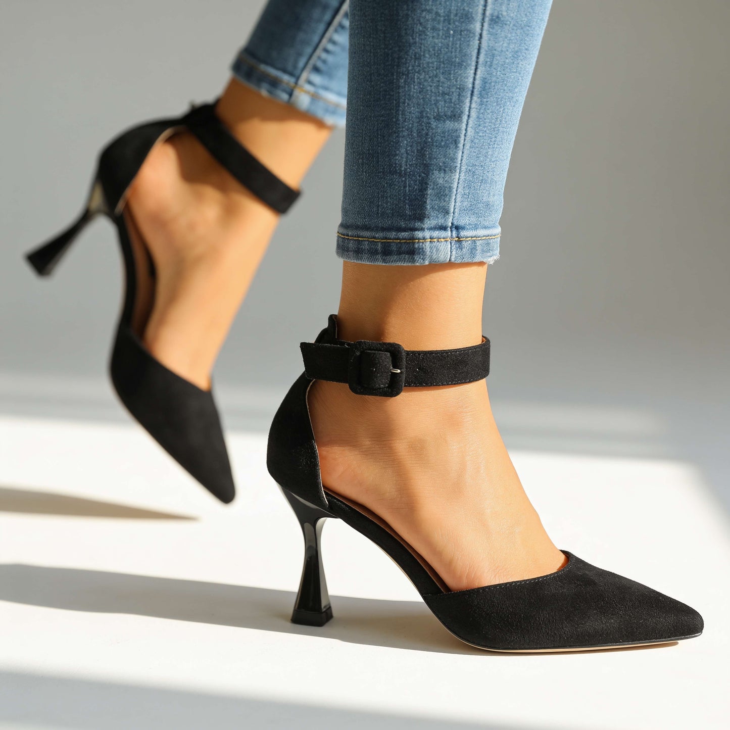 Della Buckle Heels