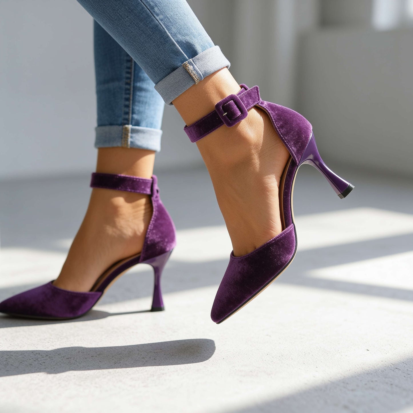 Della Buckle Heels