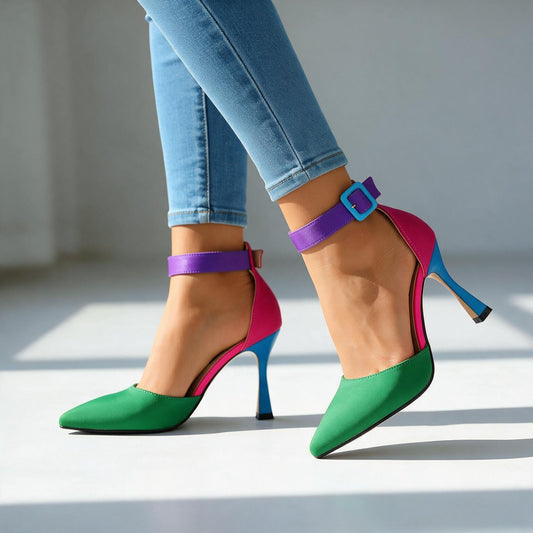 Della Buckle Heels